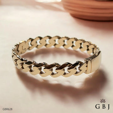 18K Real Rose Gold Cubin Kada Bracelet