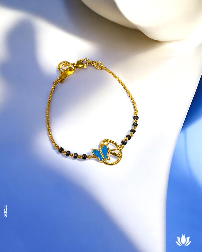 22K Real Gold Kids Butterfly Nazaria