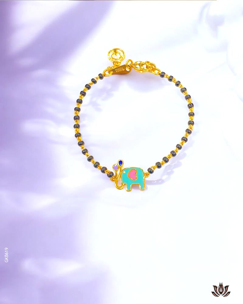 22K Real Gold Kids Elephant Nazaria