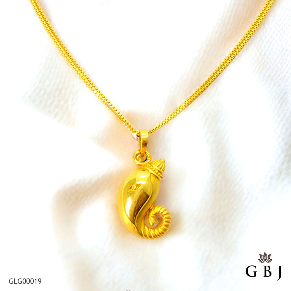 22K Real Gold Ganesha Locket